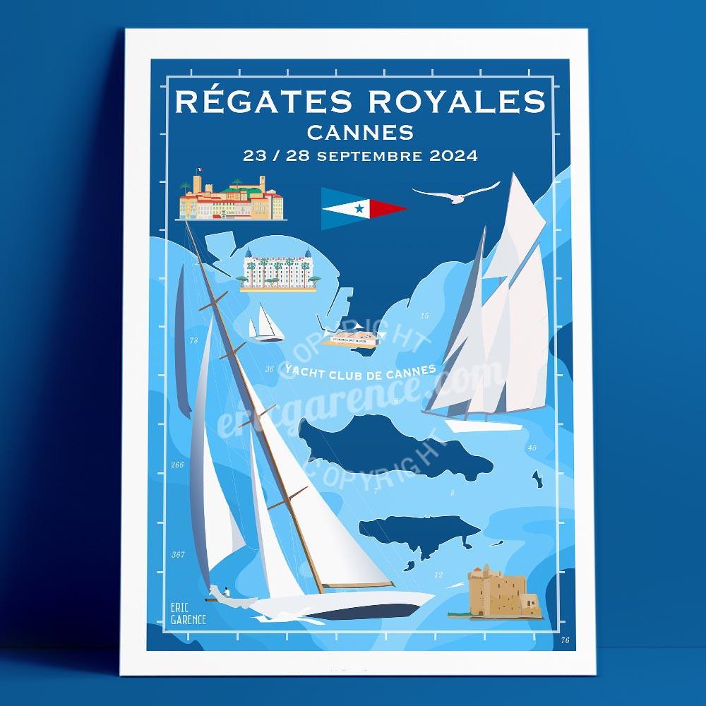 Affiche officielle des regates royales de cannes 2024